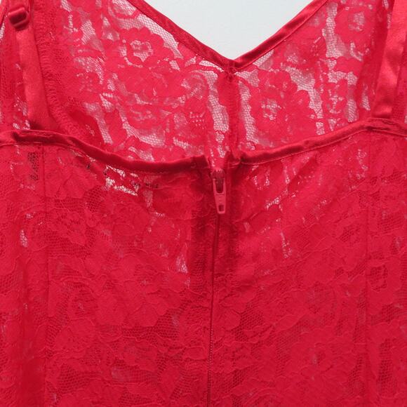 Victoria's Secret Womens Sz S Vintage Lace Nylon Bodysuit Teddy Floral Lace - Picture 6 of 9